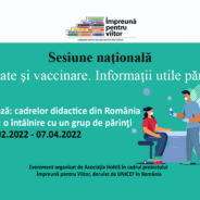 Sesiunea Națională – Imunitate și vaccinare. Informații utile părinților